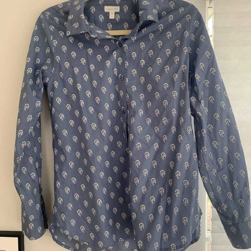 Garnet Hill Organic Cotton Blouse